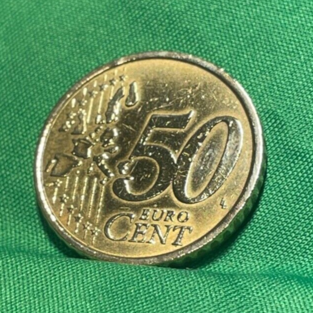 Rare Coin 50 Euro Cent 2002  Bon Italy Excellent Condition!